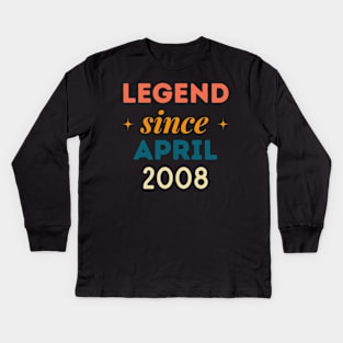 Legend Since April 2008 Kids Long Sleeve T-Shirt